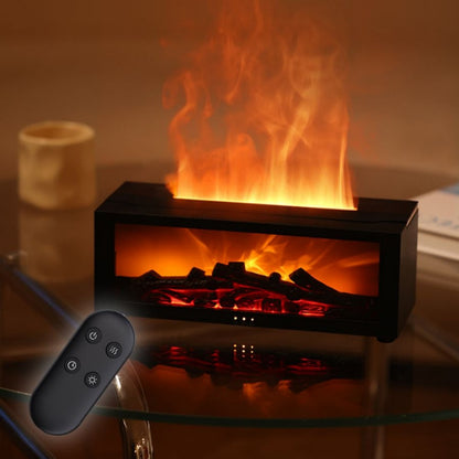 Flame effect aromatherapy diffuser with remote control