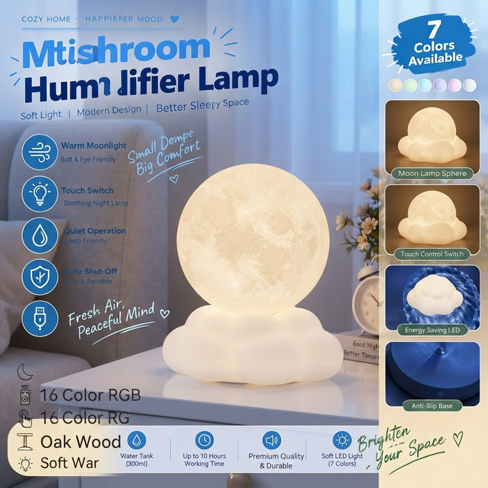 Rotating Sleeping Moon Small Night Lamp